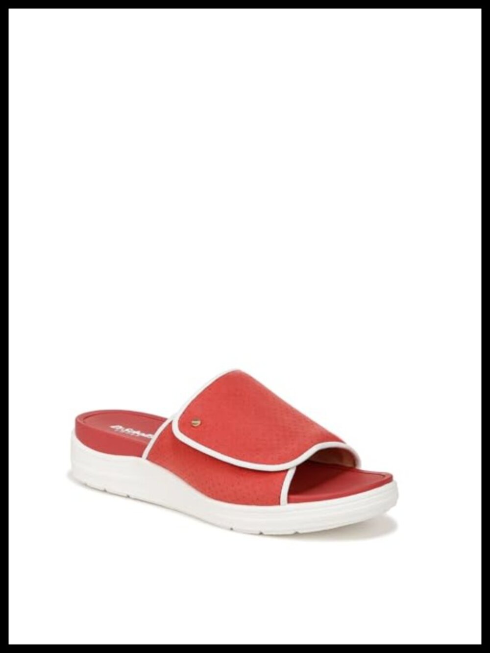 Dr. Scholl's Women's Time Off Slide Sandals Faux Leather Cushioned Arch Support